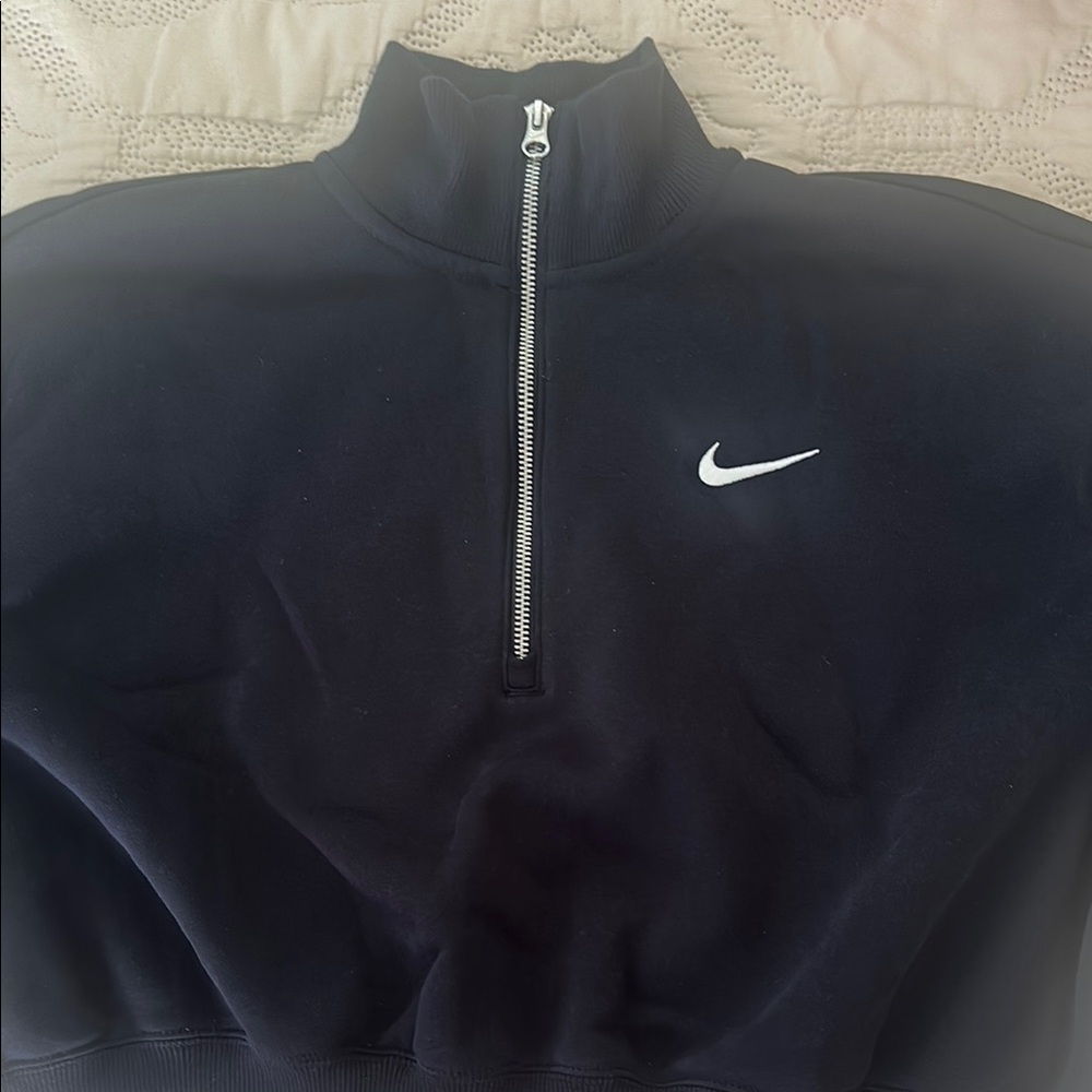 Nike Black Zip Up Sweater Athletic Style